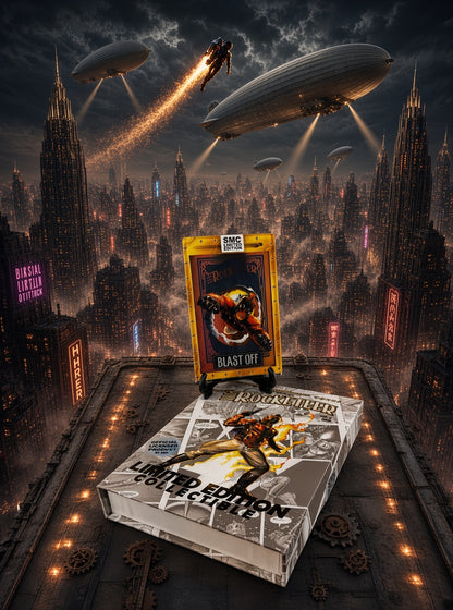 SMC- the Rocketeer, Blast Off, 11/25 bronze. Inscribed box 1/1