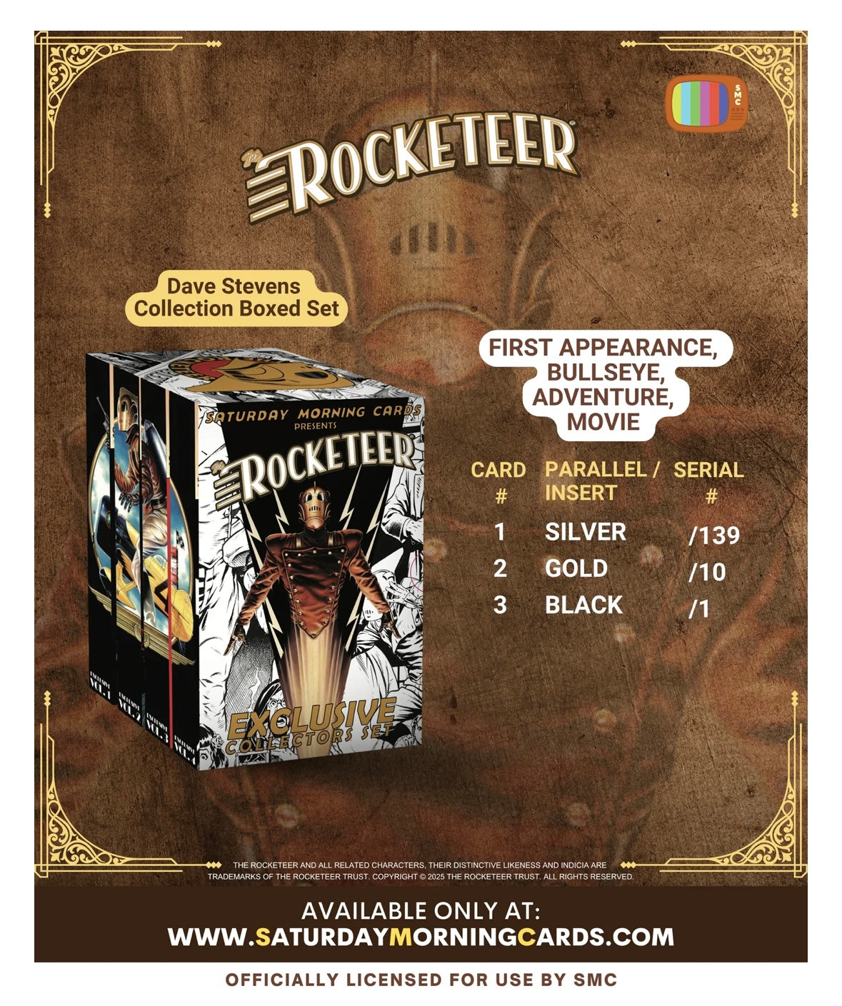 SMC Rocketeer Dave Stevens Collectors Set SDCC Exclusive (4 card box set)