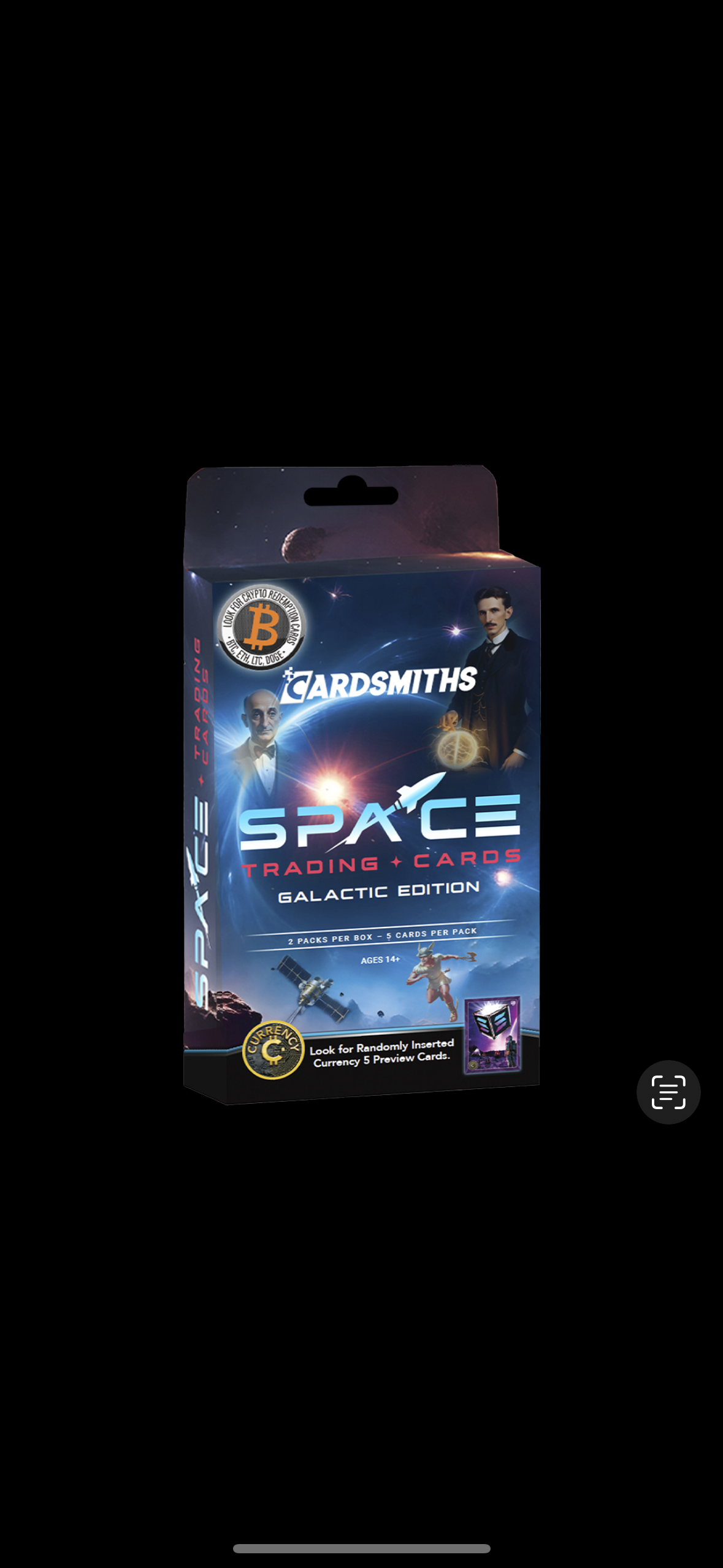 Cardsmiths Space Trading Cards Galactic Edition. collector box’s