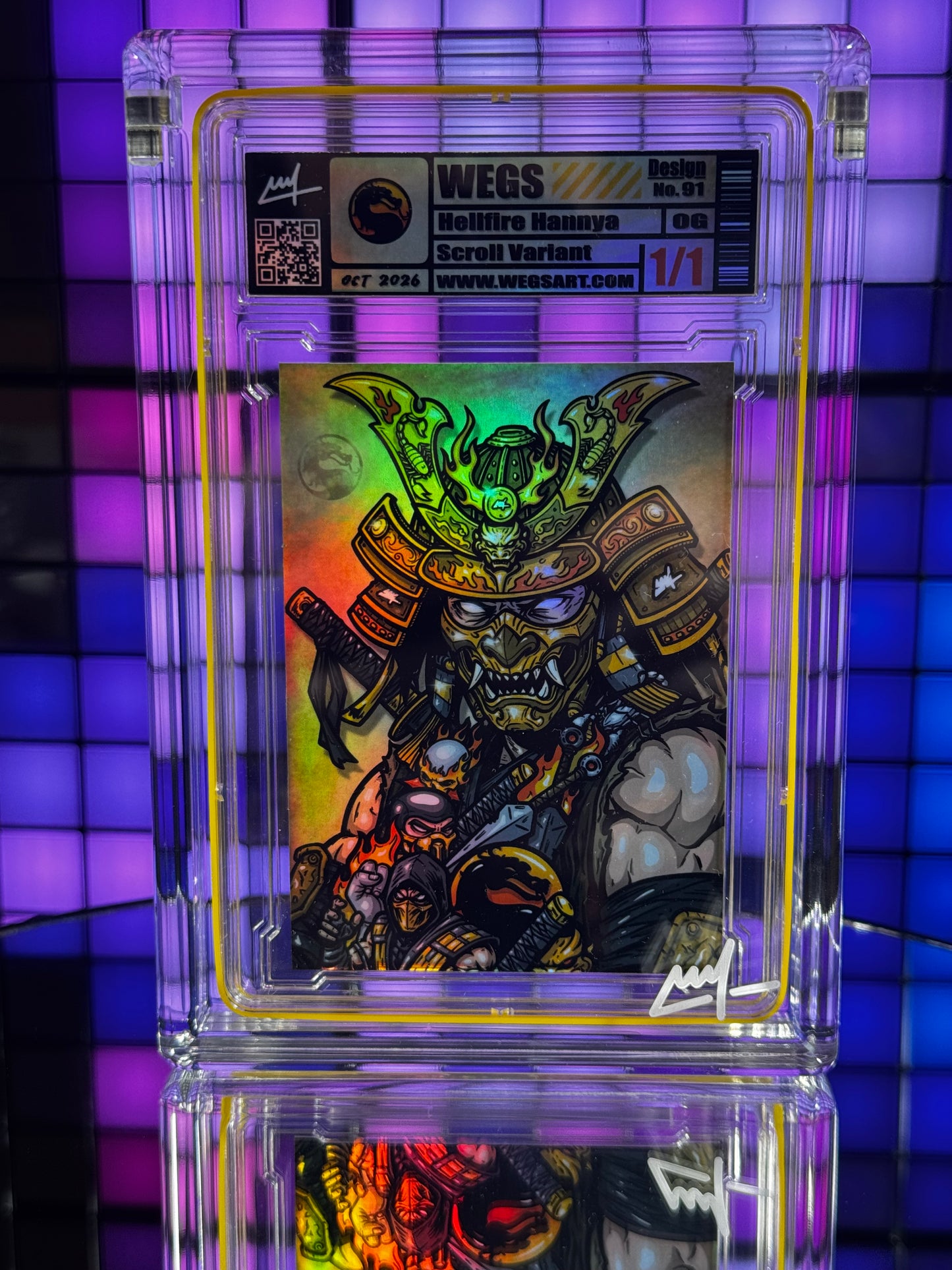Wegs- Hellfire Hennya, scroll variant- iridescent