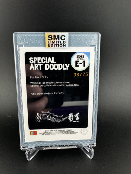 SMC- SDCC Steamboat Willie Doodly exclusive. 36/75. Autographed by Poke Doodly
