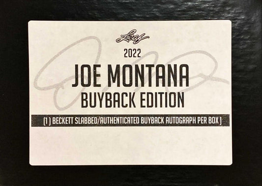 2022 Leaf Joe Montana Buyback Edition